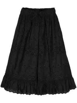 Simone Rocha укороченные шорты с английской вышивкой, черный