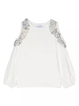 Simonetta блузка с графичным принтом, белый