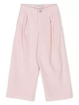 Simonetta брюки со стразами на пуговицах, розовый
