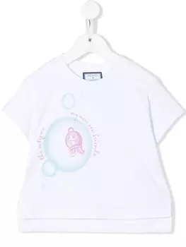 Simonetta футболка с графичным принтом, белый