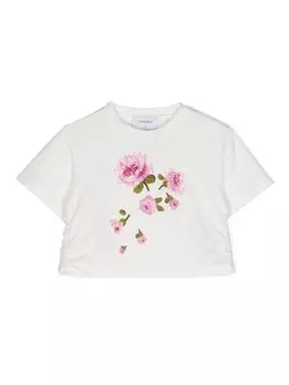 Simonetta футболка с пайетками, белый