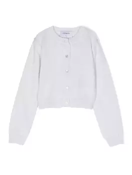 Simonetta кардиган из смесовой шерсти с эффектом металлик, серый