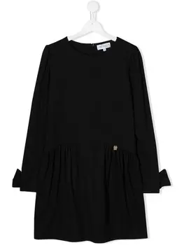 Simonetta платье мини с длинными рукавами, черный