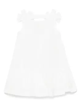 Simonetta платье с бантом, белый