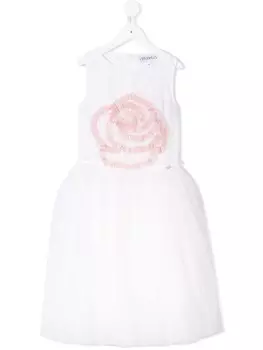 Simonetta платье с вышивкой, белый