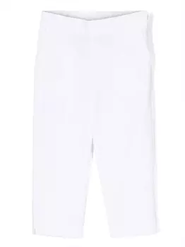 Simonetta прямые брюки с эластичным поясом, белый
