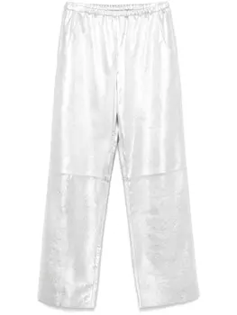 Simonetta Ravizza кожаные брюки, серый