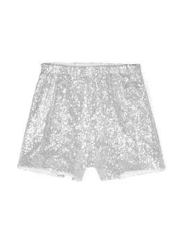 Simonetta шорты с пайетками, серебристый