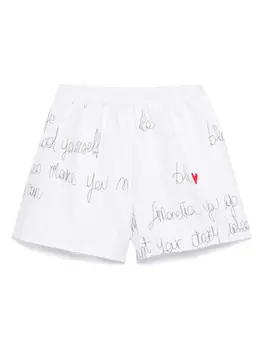 Simonetta шорты с вышитым логотипом, белый