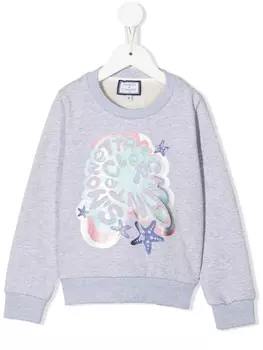 Simonetta толстовка с графичным принтом, серый