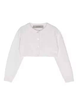 Simonetta укороченный кашемировый кардиган, белый