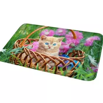 Симпатичный 3D кот, животное, ванная комната, кухня, дверь, противоскользящий коврик, коврик, ковер-6 # Stuttg, мультиколор