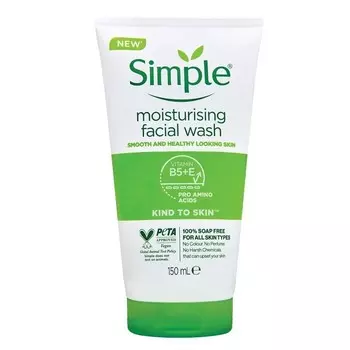 Simple Увлажняющее средство для умывания для лица Kind To Skin 150 мл. , Green
