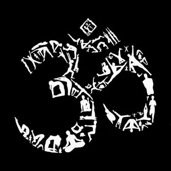 Символ Ом — мужская футболка с рисунком Word Art LA Pop Art, черный