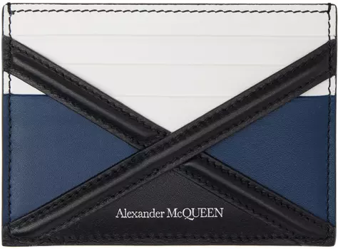 Сине-белая визитница The Harness Alexander McQueen