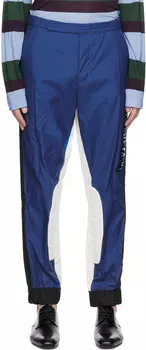 Сине-белые гоночные брюки Dries Van Noten