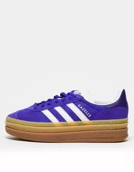 Сине-белые кроссовки на платформе adidas Originals Gazelle Bold