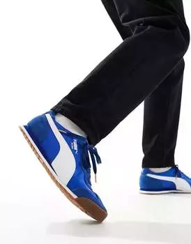 Сине-белые кроссовки Puma Roma