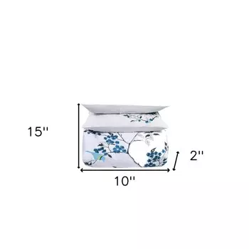 Сине-белый комплект моющихся пододеяльников Queen из 100% хлопка плотностью 200 нитей Homezia, цвет Multicolored