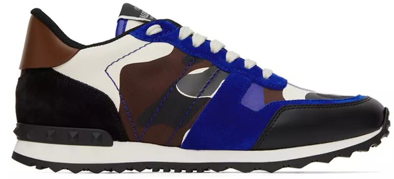 Сине-черные кроссовки Rockrunner Valentino Garavani