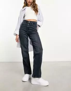 Сине-черные легкие прямые джинсы ASOS DESIGN