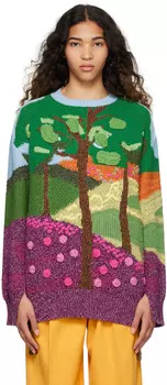 Сине-фиолетовый свитер Tree Of Life Stella McCartney