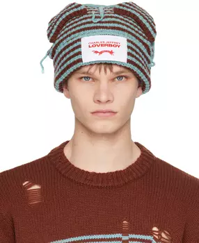 Сине-коричневая шапка с массивными ушками Charles Jeffrey Loverboy