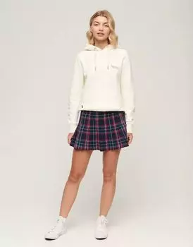 Сине-красная мини-юбка в клетку со средней посадкой Superdry