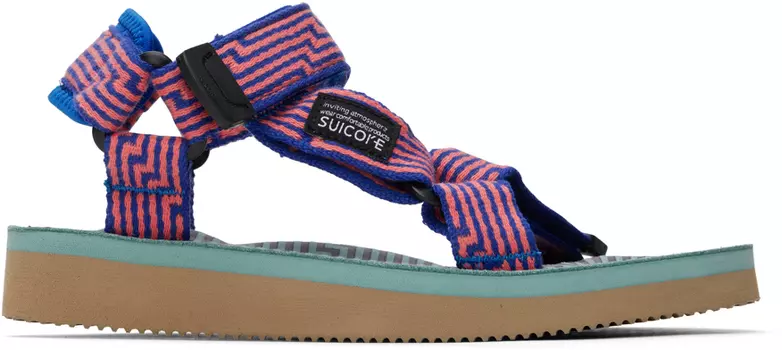 Сине-оранжевые Сандалии DEPA-JC01 Оранжевые Suicoke