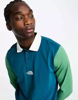 Сине-зеленая футболка-поло The North Face Rugby эксклюзивно на ASOS.