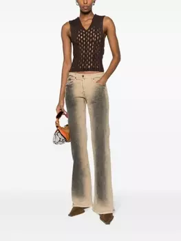 Sinead O'Dwyer топ Squiggle рыхлой вязки, коричневый