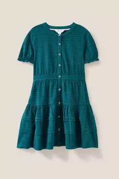 Синее блестящее трикотажное платье White Stuff, синий