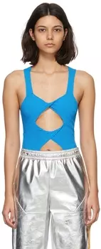 Синее боди из вискозы Stella McCartney
