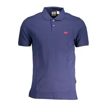 Синее хлопковое мужское поло Levis