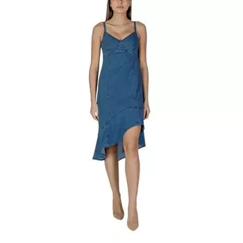 Синее хлопковое платье Desigual