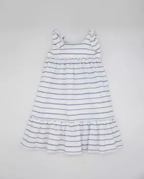 Синее хлопковое платье для девочки Fina Ejerique, синий