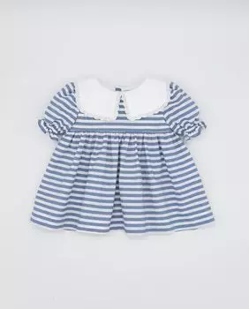 Синее хлопковое платье для девочки Fina Ejerique, синий