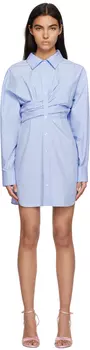 Синее мини-платье на пуговицах alexanderwang.t