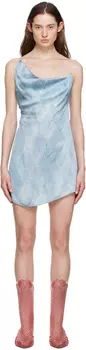 Синее мини-платье с ромбами Y/Project