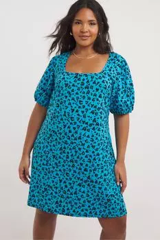 Синее очень мягкое платье Animal с принтом Simply Be, синий