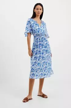 Синее платье Cosette со свободной талией French Connection, синий