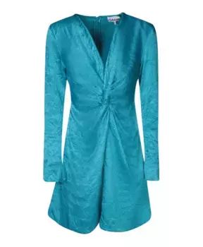 Синее платье Ganni, синий