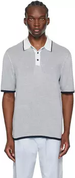 Синее поло Harvey rag & bone