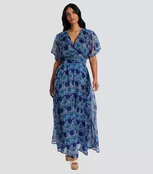 Синее шифоновое платье макси South Beach South Beach, синий