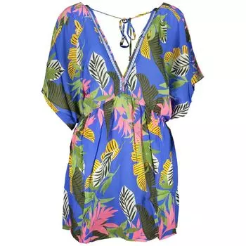 Синее вискозное платье Desigual