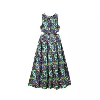 Синее вискозное платье Desigual
