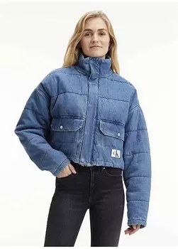 Синее женское пальто Calvin Klein Jeans