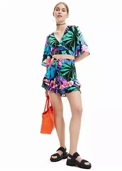 Синее женское стандартное пляжное платье Desigual