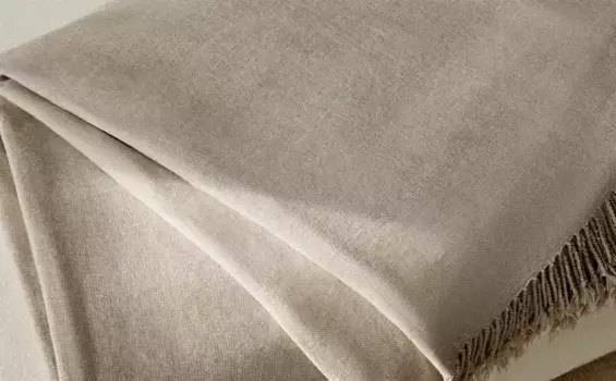 Синель плед Zara Home, синий