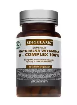 Singularis Superior Natural Витамин B-комплекс 100% из семян гречихи, Добавка , 30 капсул Singularis-Herbs
